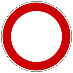 Verkehrszeichen 250 Verbot für Fahrzeuge aller Art