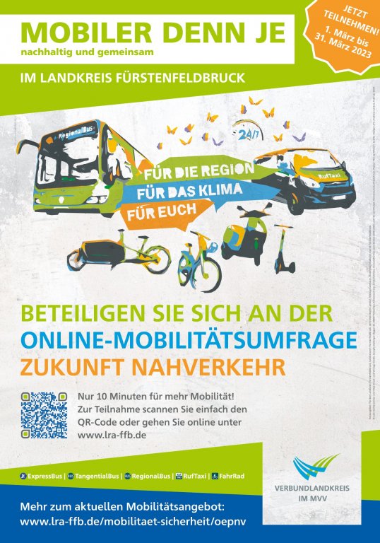 Plakat Mobilitätsumfrage LRA FFB