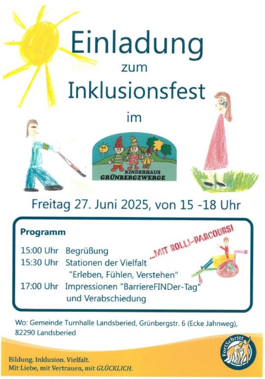 Inklusionsfest Kinderhaus Grünbergzwerge